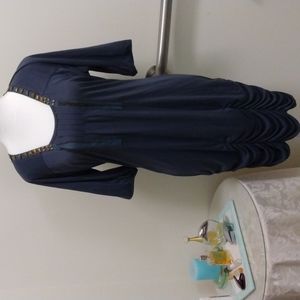 Murmur Large unusual dress.  It is a steel blue color.  Look at the pics.  NWT